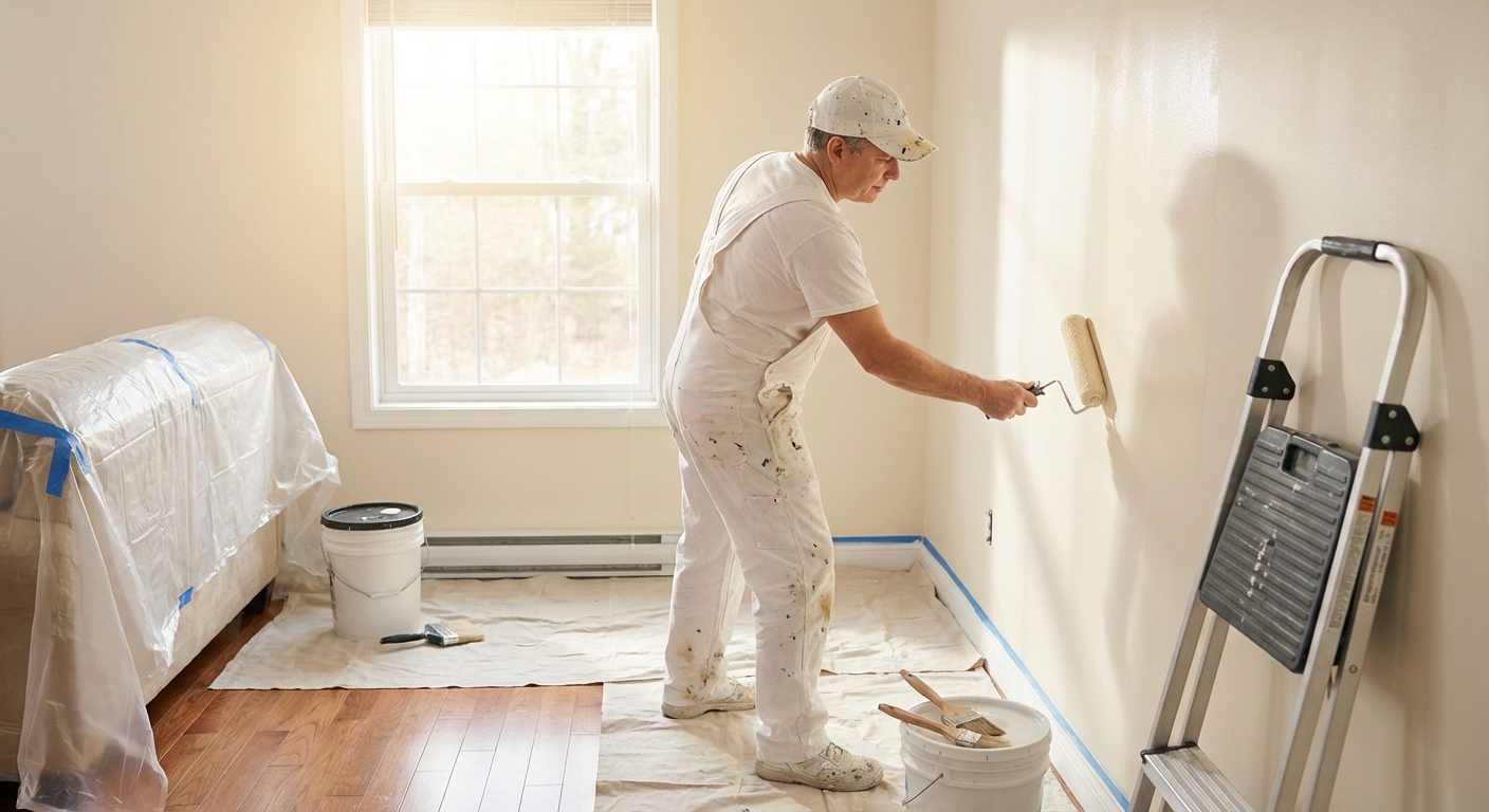 Professional Elite Painting Co. painter at work